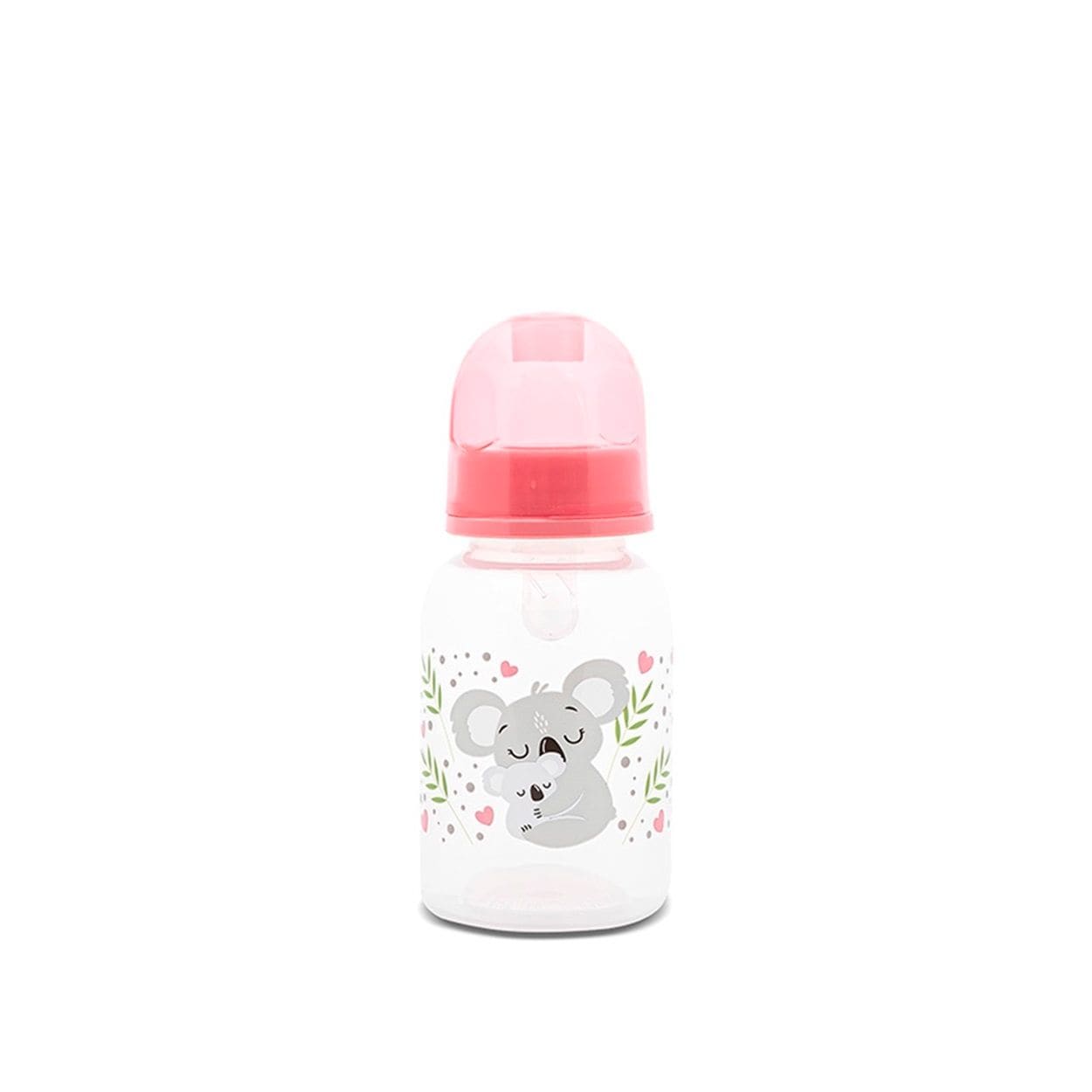 Baby Care Babyflasche Simple 125 ml Tiere Schutzdeckel Sauger Gr&ouml;&szlig;e 0+ ab Geburt pink 