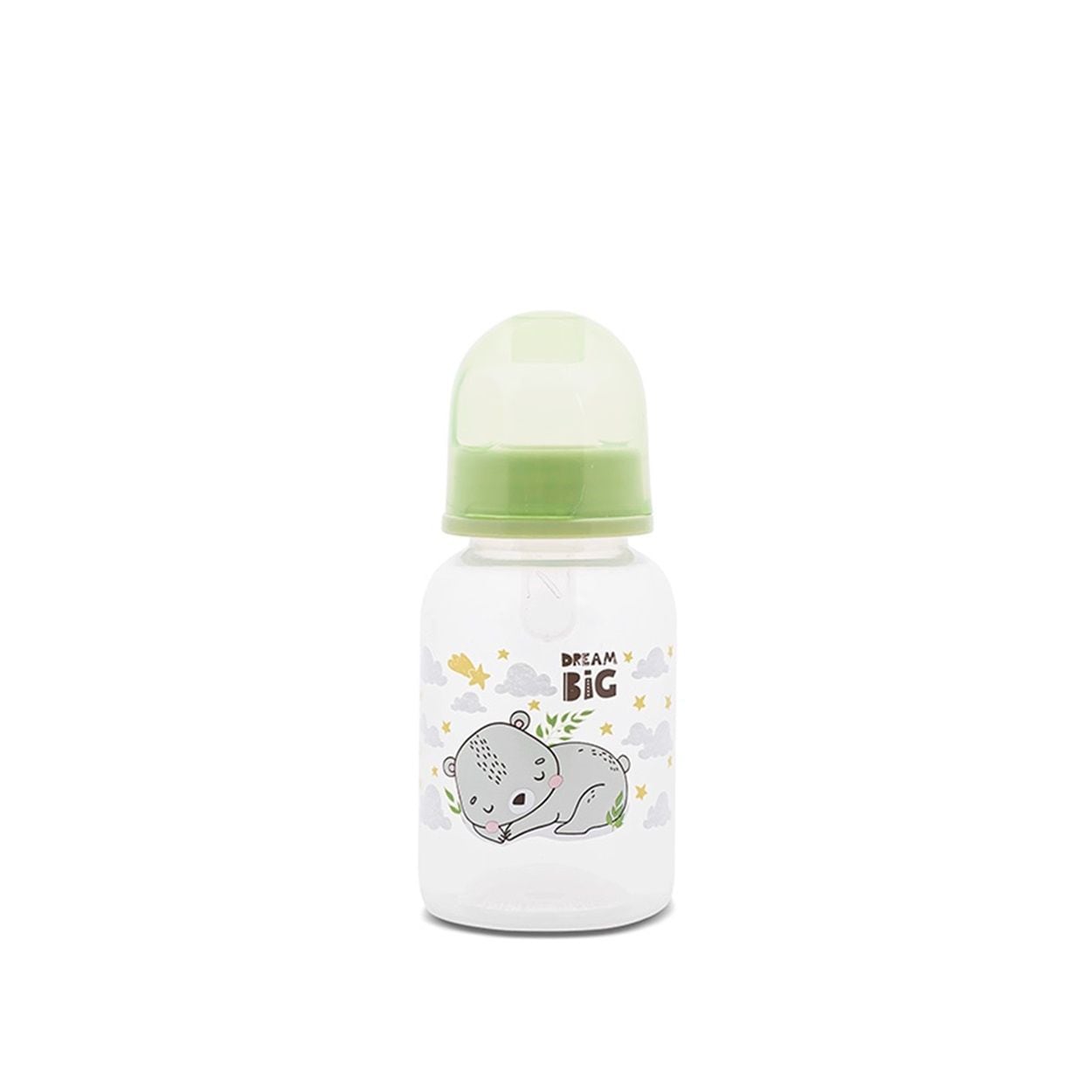 Baby Care Babyflasche Simple 125 ml Tiere Schutzdeckel Sauger Gr&ouml;&szlig;e 0+ ab Geburt hellgr&uuml;n 