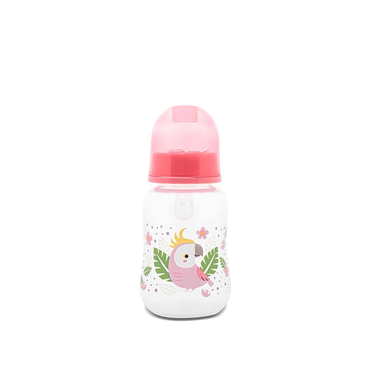 Baby Care Babyflasche Easy Grip 125 ml Silikonsauger Gr&ouml;&szlig;e 0+, Deckel, ab Geburt pink 