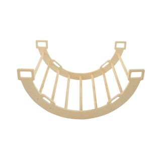 Chipolino Holz-Kletterbogen 4 in 1 Wippe ,Spieltunnel, Kletterleiter, Ruhezone braun 