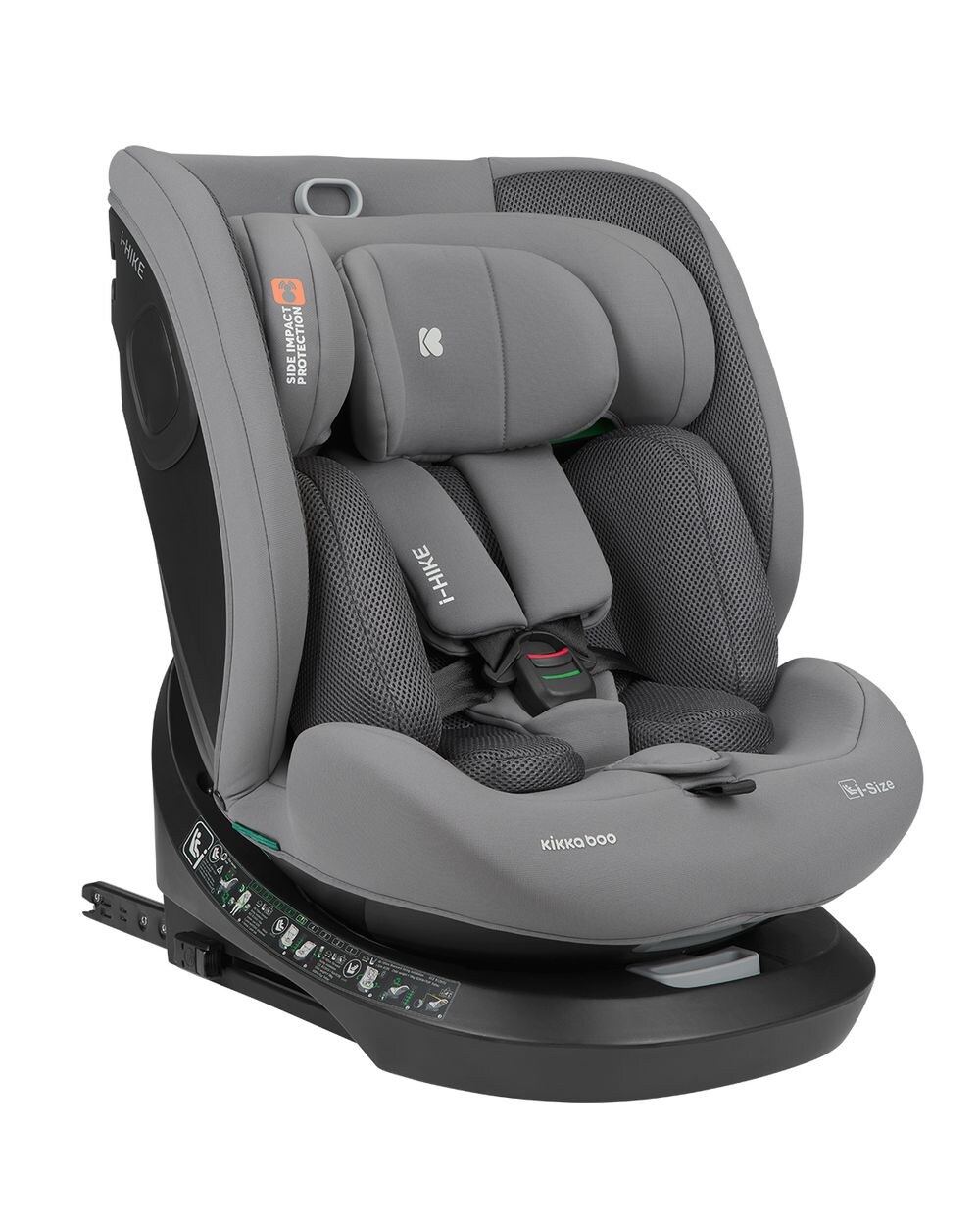 i-Size Kindersitz i-Hike (40-150 cm) Isofix, 360° drehbar, verstellbar grau/hellgrau