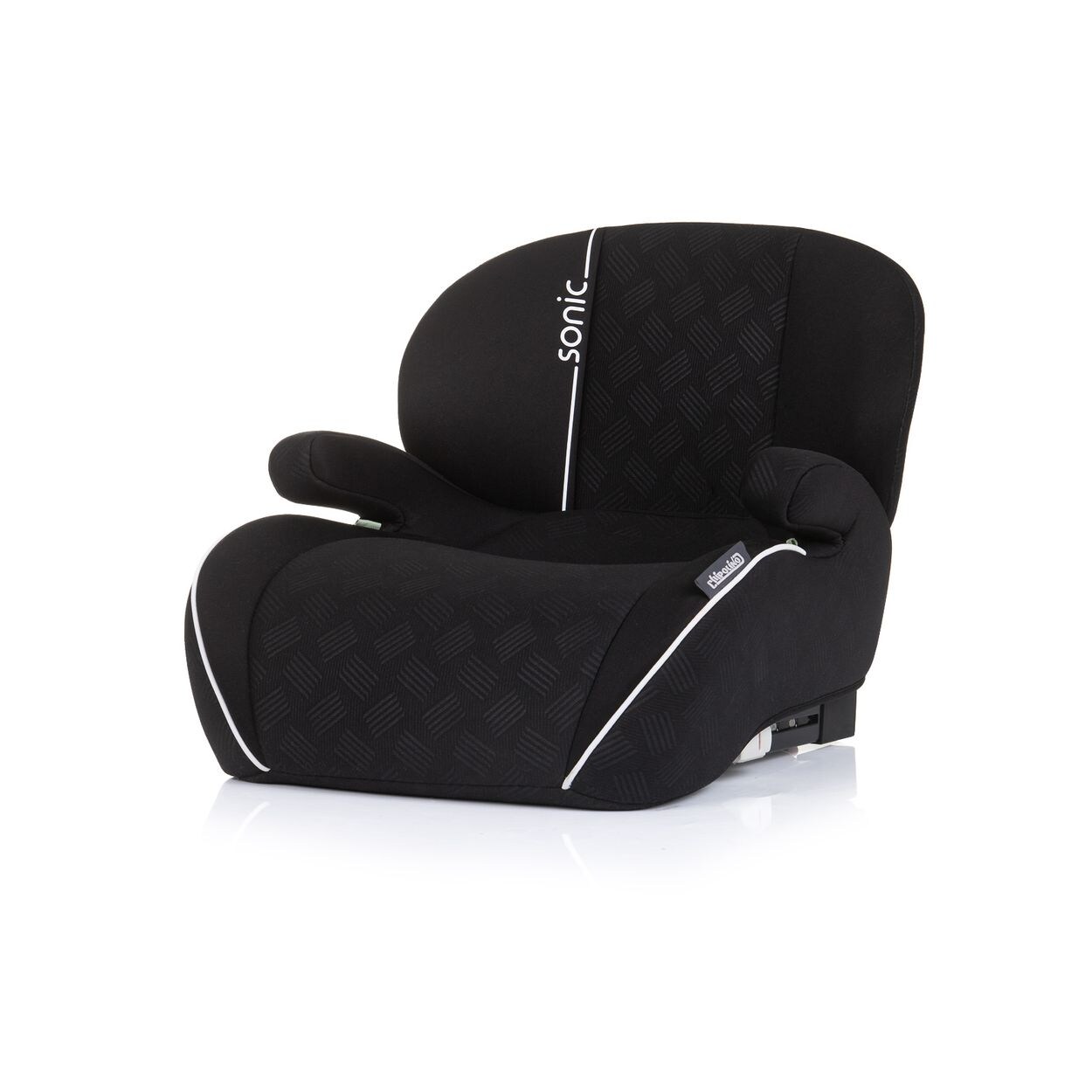 Kindersitz, Sitzerhöhung Sonic Isofix, i-Size, 125-150 cm, Armlehne schwarz