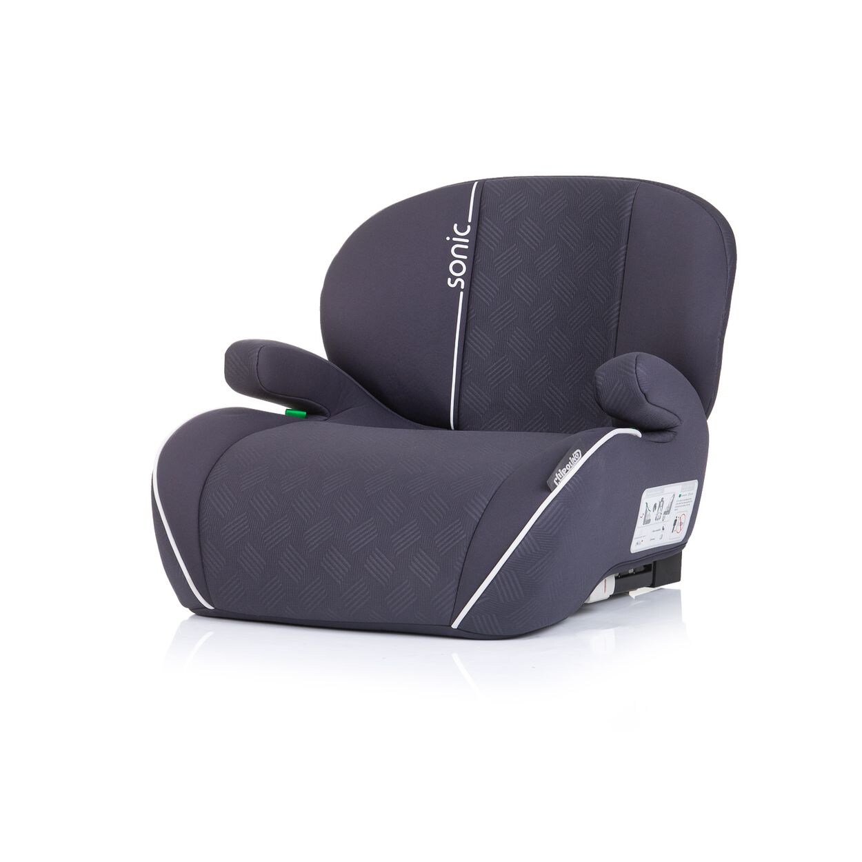 Kindersitz, Sitzerhöhung Sonic Isofix, i-Size, 125-150 cm, Armlehne dunkelgrau