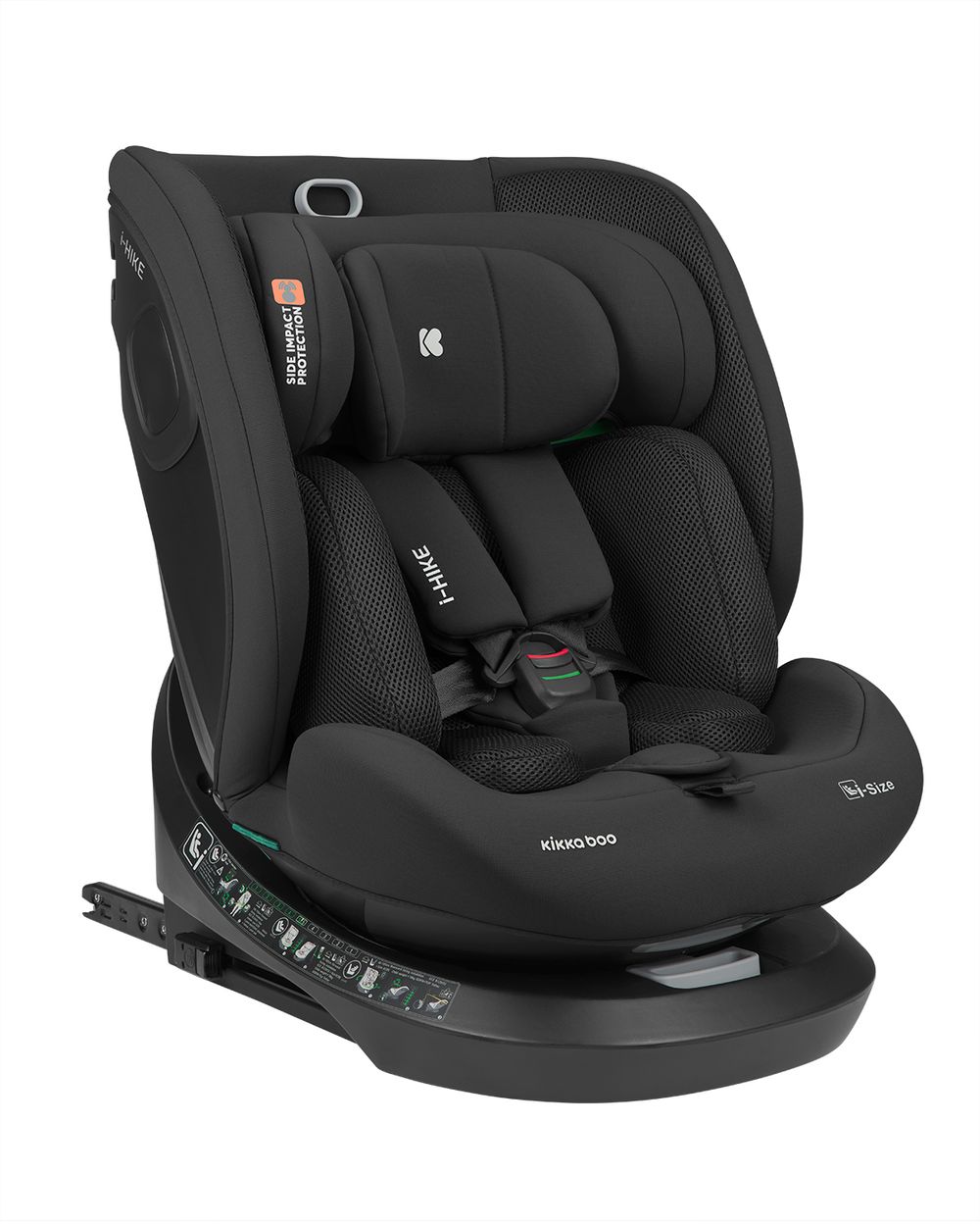 Kikkaboo i-Size Kindersitz i-Hike (40-150 cm) Isofix, 360&deg; drehbar, verstellbar schwarz 