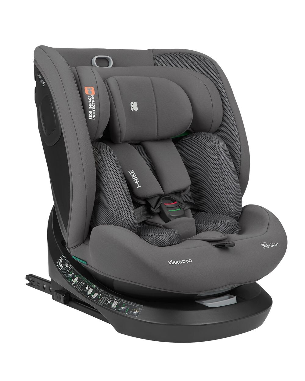 i-Size Kindersitz i-Hike (40-150 cm) Isofix, 360° drehbar, verstellbar grau