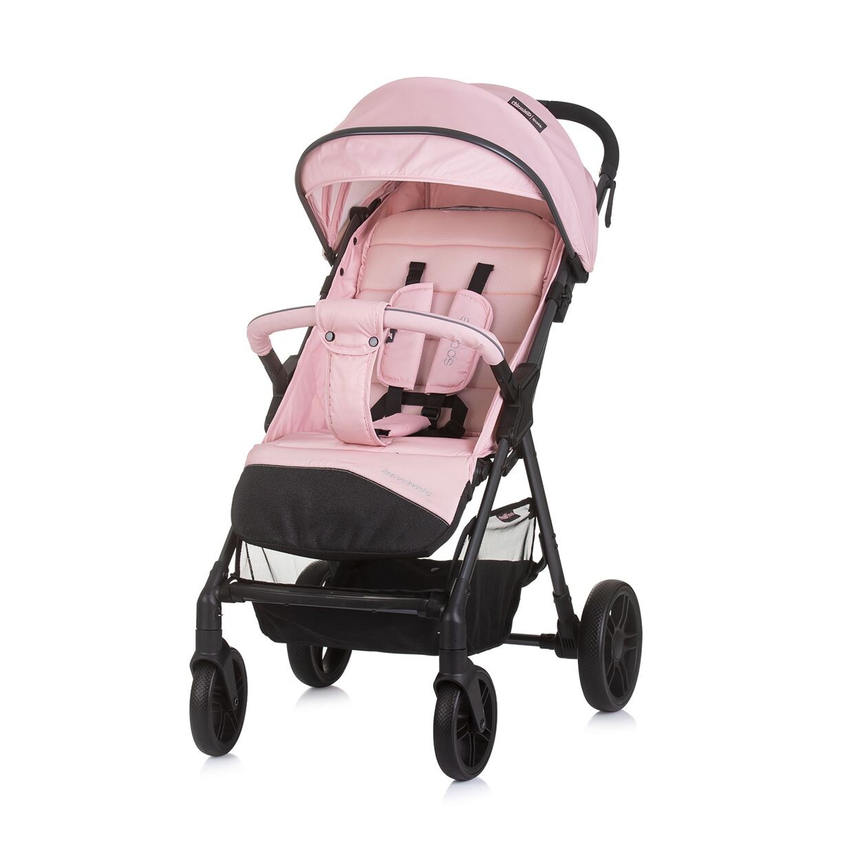 Kinderwagen Sparkle, Buggy, faltbar, Gurt am Griff, verstellbar rosa