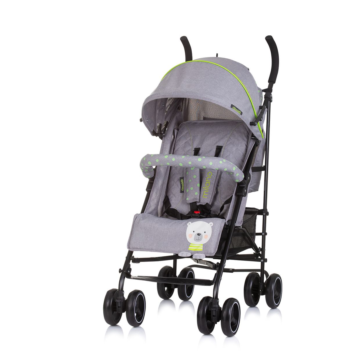 Chipolino Kinderwagen Milano Buggy bis 22 kg, R&uuml;ckenlehne verstellbar, faltbar grau 