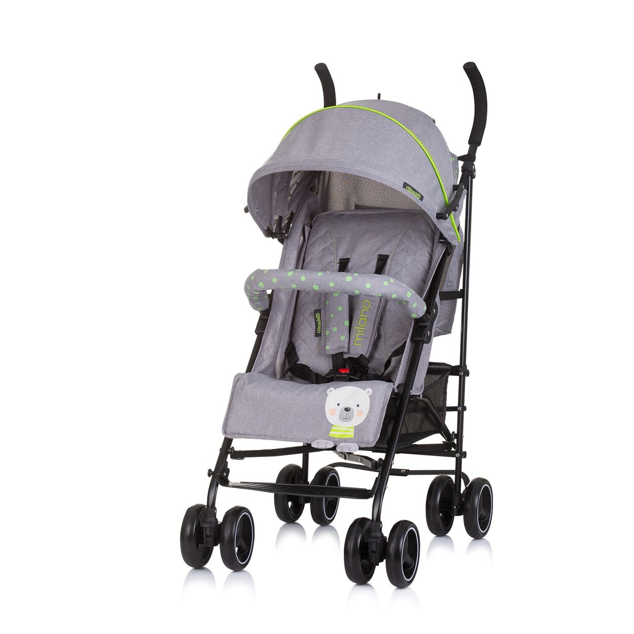Kinderwagen Milano Buggy bis , Rückenlehne verstellbar, faltbar grau