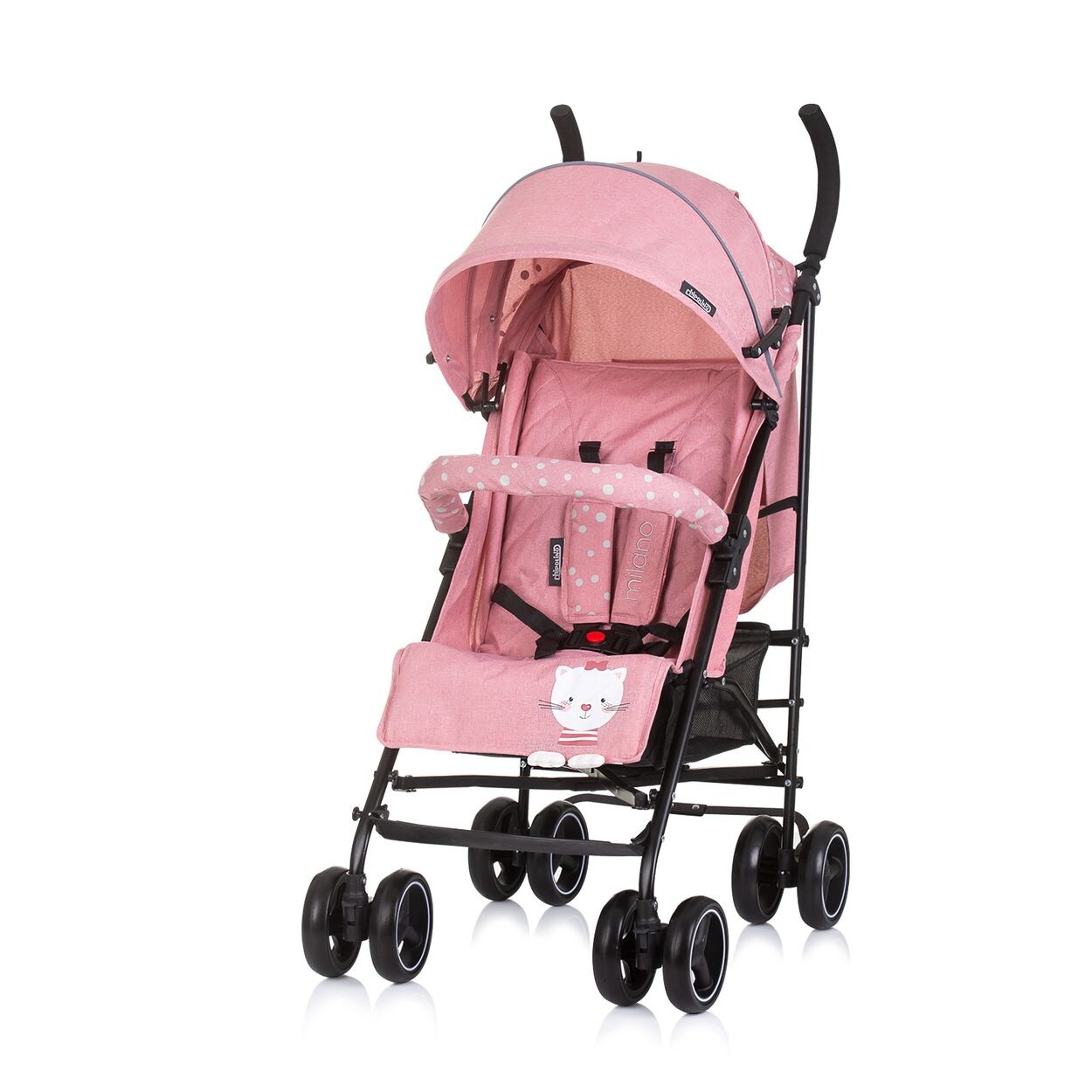 Kinderwagen Milano Buggy bis , Rückenlehne verstellbar, faltbar rosa