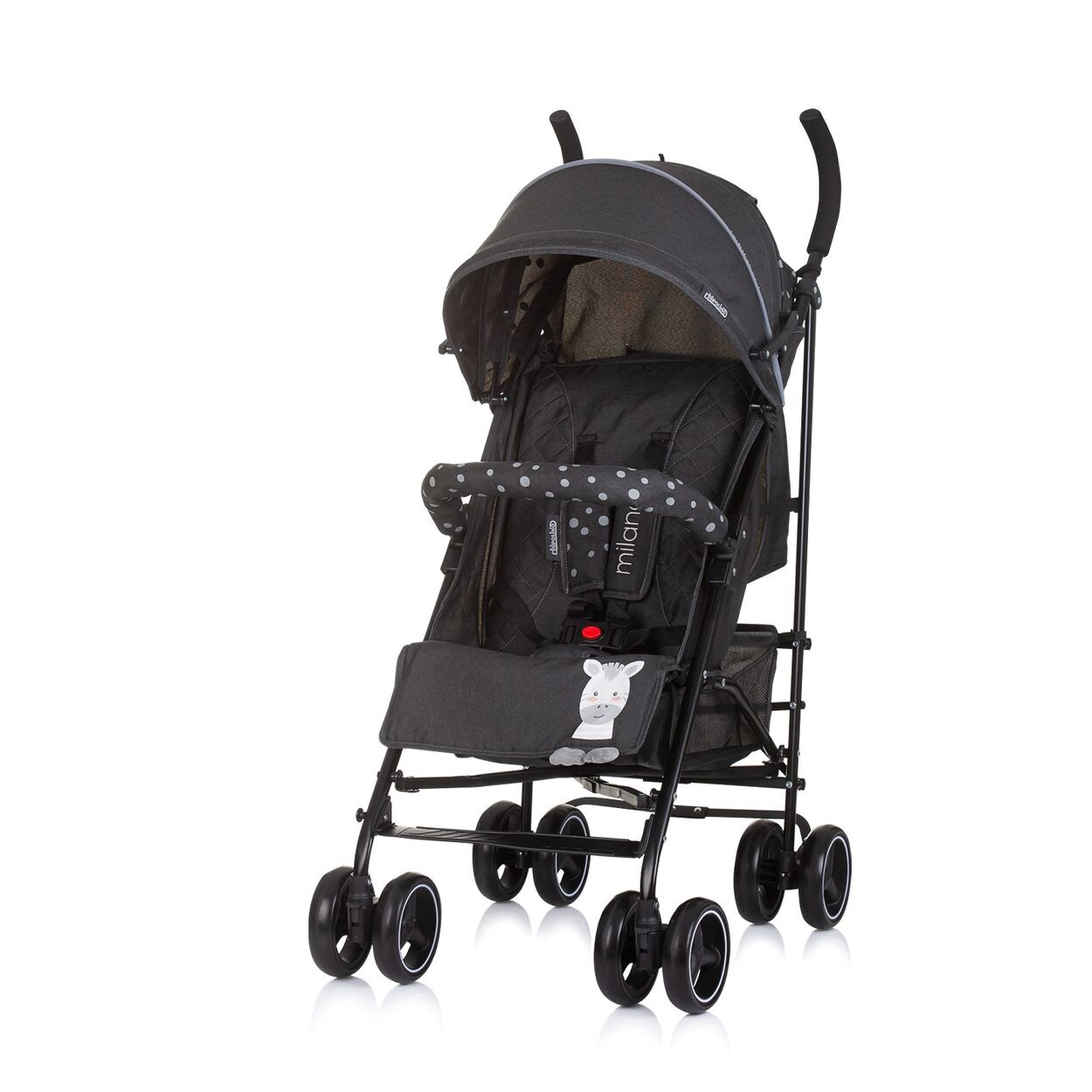 Kinderwagen Milano Buggy bis , Rückenlehne verstellbar, faltbar schwarz