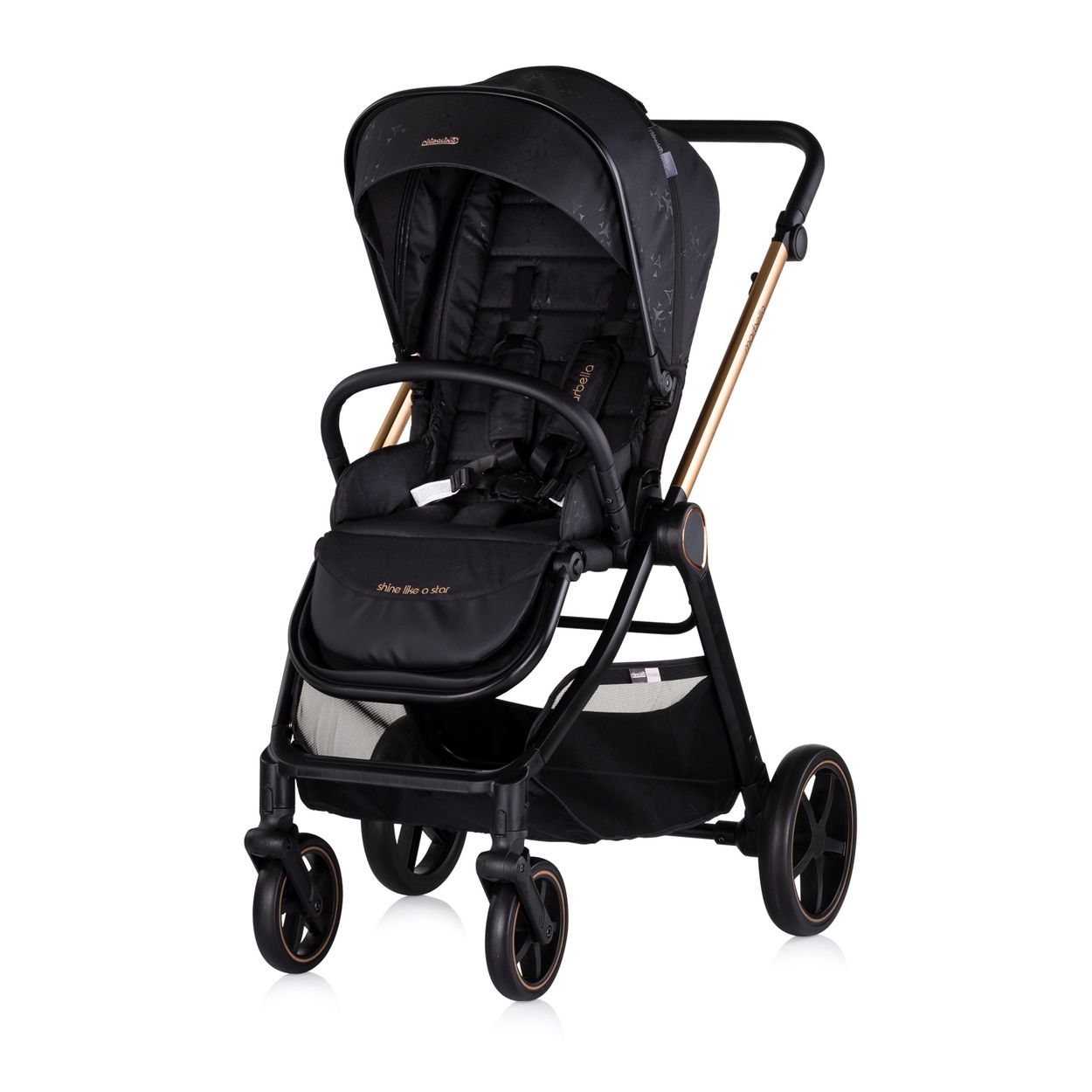 Chipolino Kombikinderwagen 3 in1 Marbella Fu&szlig;abdeckung Einlage i-Size Babyschale schwarz 