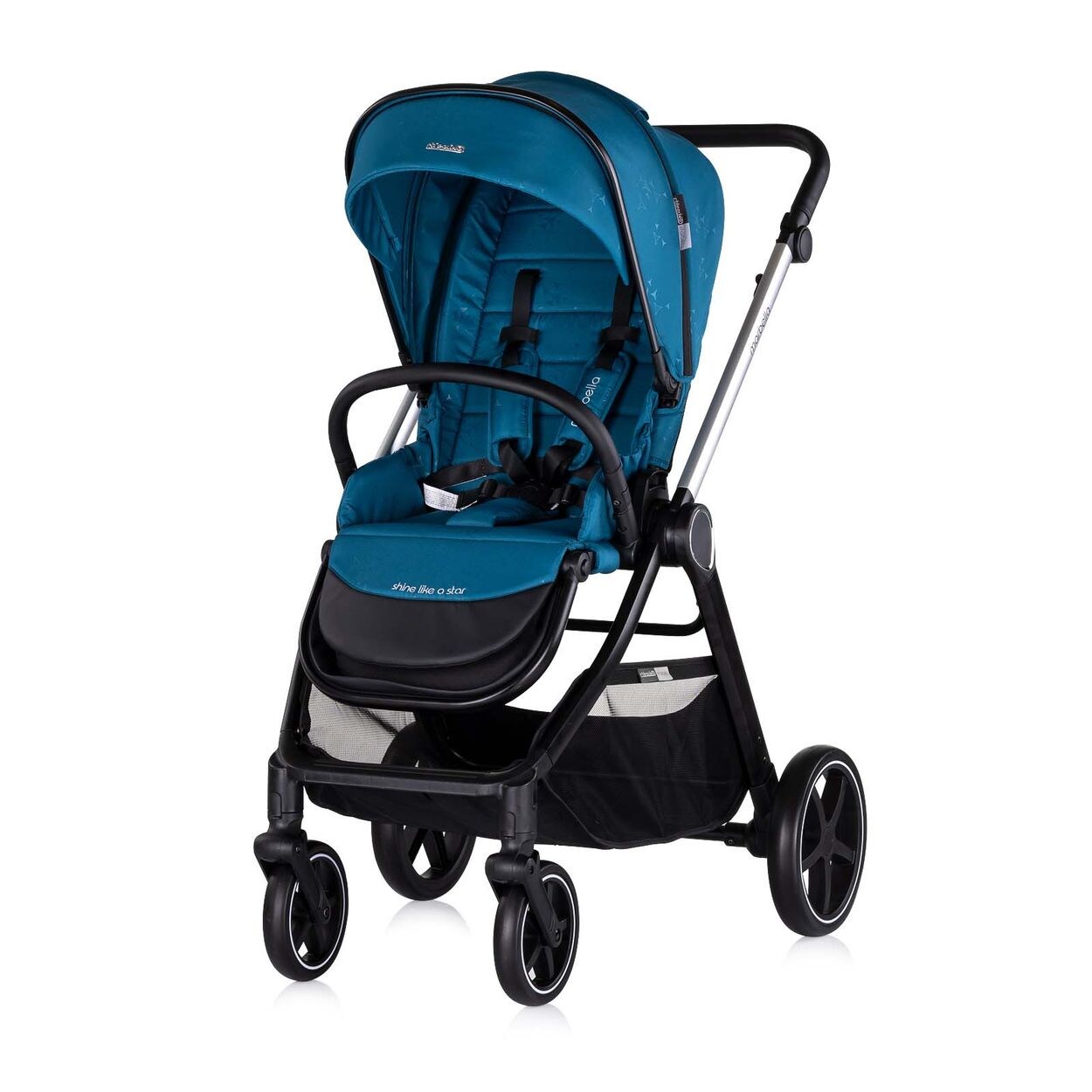 Kombikinderwagen 3 in1 Marbella Fußabdeckung Einlage i-Size Babyschale blau