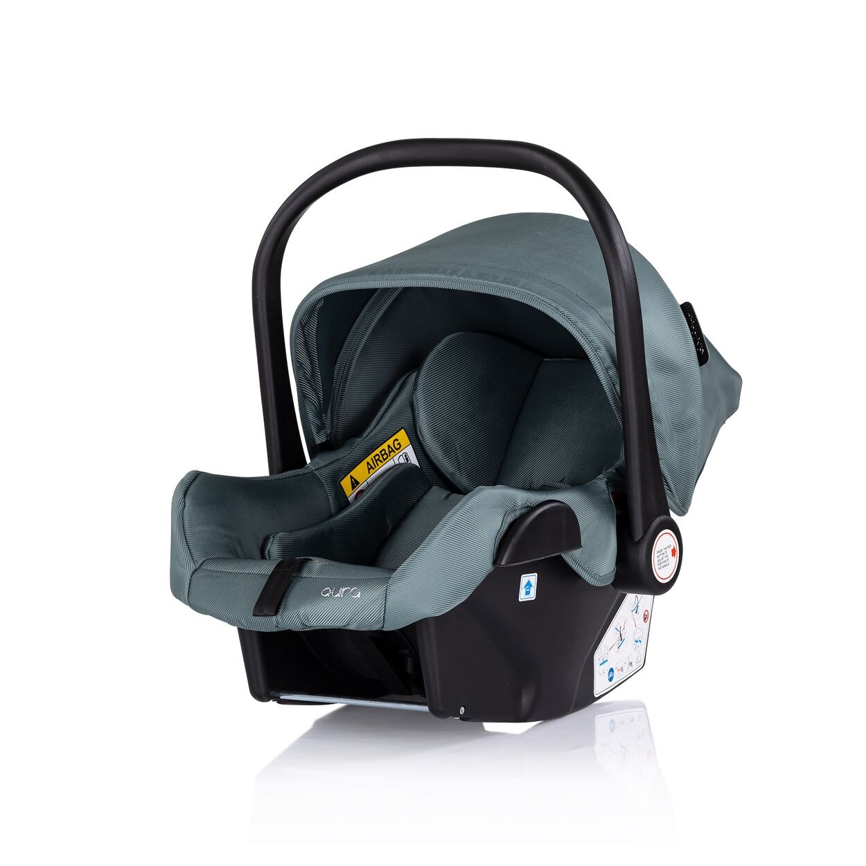 Set Babyschale Isofix-Basisstation Aura i-Size (40 - 85cm) verstellbar tuerkis