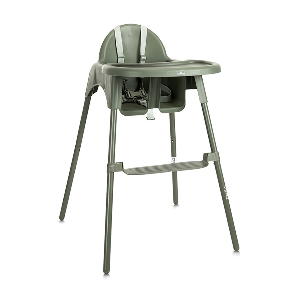 Lorelli Kinderhochstuhl Pesto Fu&szlig;st&uuml;tze verstellbar, 5-Punkt-Sicherheitsgurt gr&uuml;n 