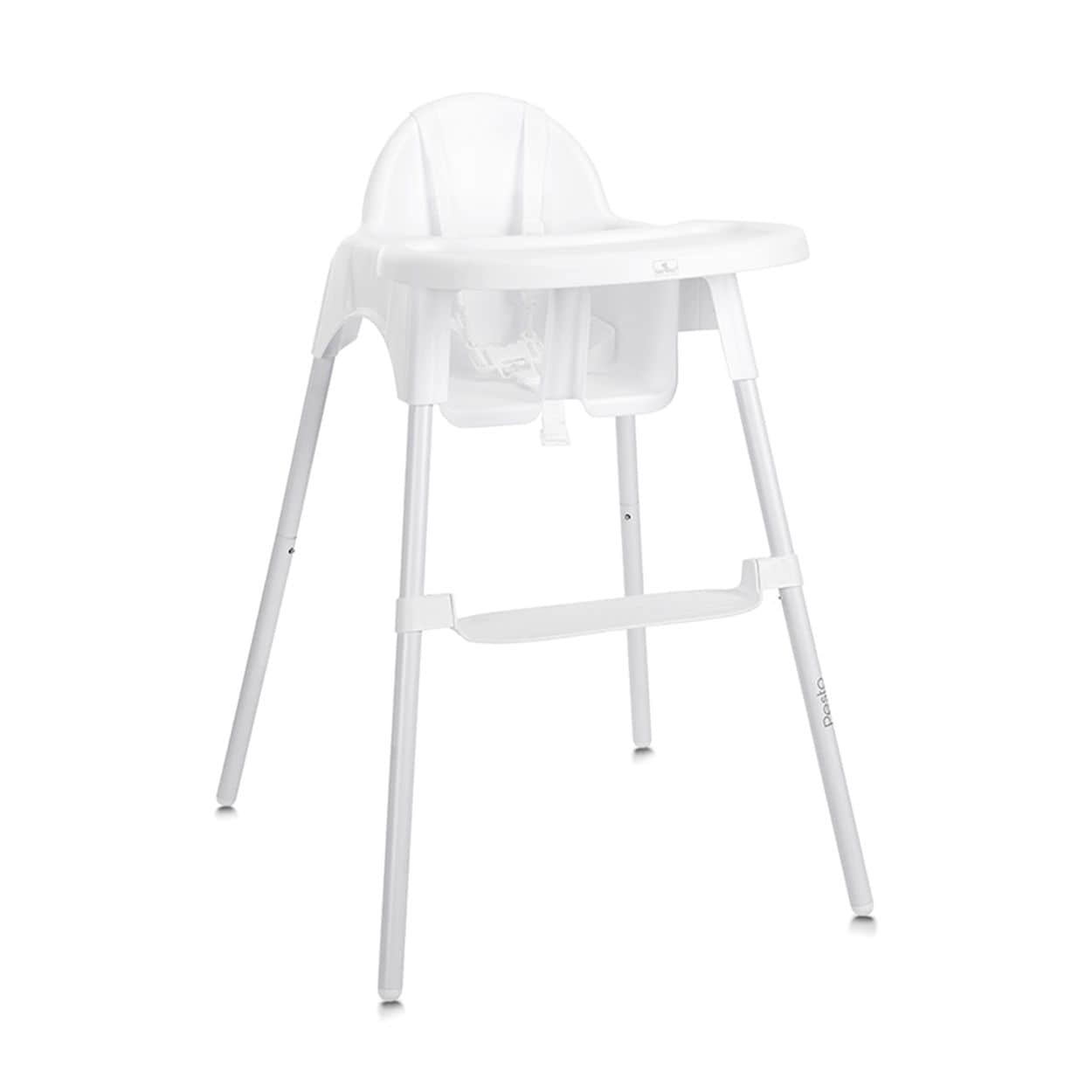 Lorelli Kinderhochstuhl Pesto Fu&szlig;st&uuml;tze verstellbar, 5-Punkt-Sicherheitsgurt wei&szlig; 
