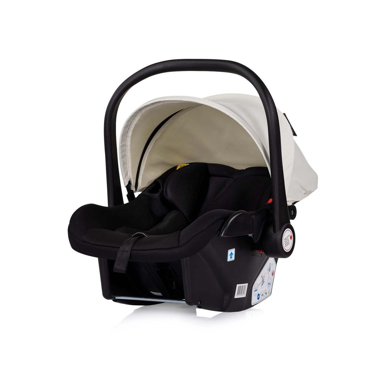 Chipolino Babyschale Vista i-Size (40-87cm) Gruppe 0+, Sonnendach, 3D-Kissen wei&szlig; 