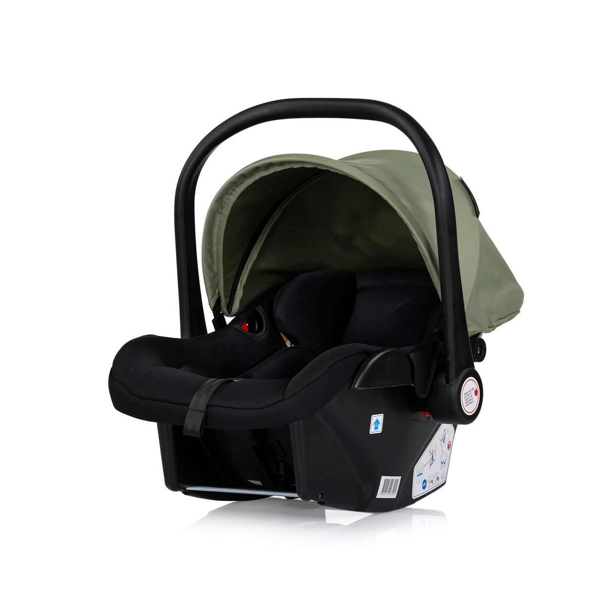 Chipolino Babyschale Vista i-Size (40-87cm) Gruppe 0+, Sonnendach, 3D-Kissen gr&uuml;n 