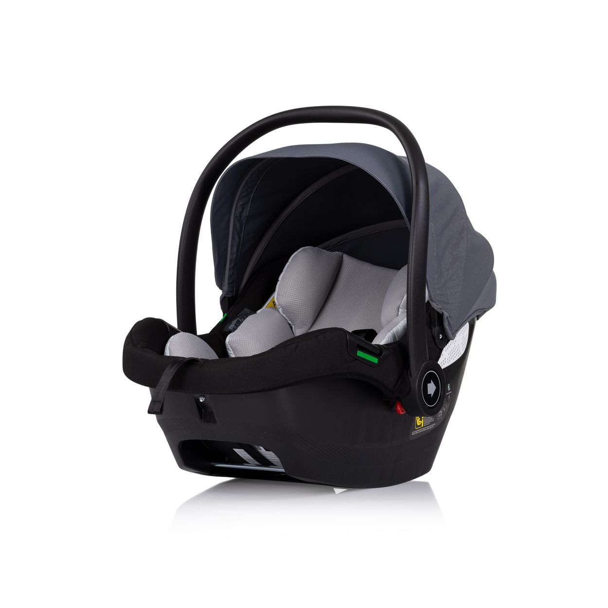 Chipolino Set Babyschale Isofix-Station Duo Smart i-Size verstellbare Kopfst&uuml;tze grau dunkelgrau 
