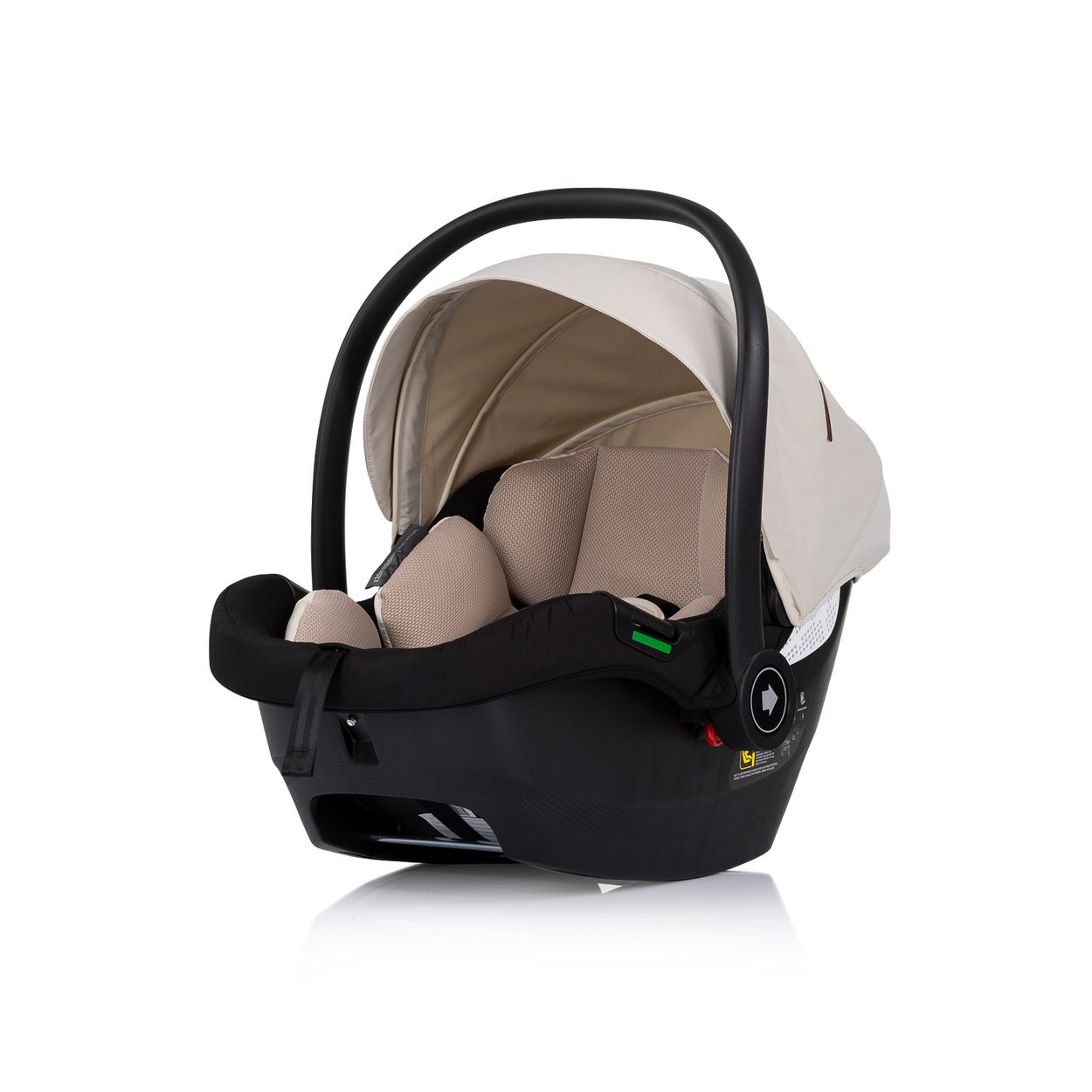 Chipolino Set Babyschale Isofix-Station Duo Smart i-Size verstellbare Kopfst&uuml;tze creme 