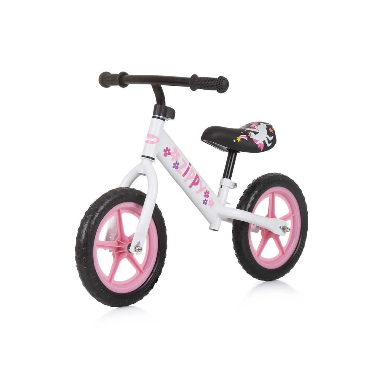 Chipolino Laufrad Zippy 12 Zoll h&ouml;henverstellbarer Sitz, Anti-Rutsch-Griffe rosa 