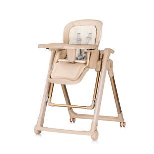 Chipolino Kinderhochstuhl 2 in 1 Super Chef Babyschaukel, Fußstütze, klappbar beige 