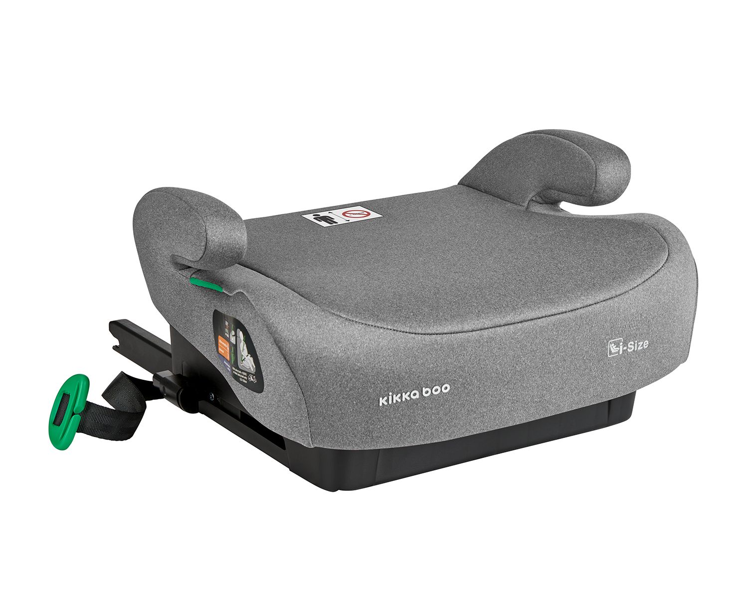 Kikkaboo Kindersitz, Sitzerh&ouml;hung i-Tip i-Size (125-150cm) ISOFIX, Armlehne grau 