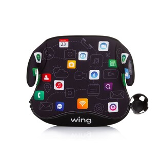 Chipolino Kindersitz, Sitzerhöhung Wing i-Size (125-150cm) ISOFIX Getränkehalter schwarz 