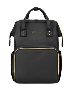 Kikkaboo Wickeltasche Siena, Rucksack, Wickelunterlage, Grifflänge einstellbar schwarz uni 