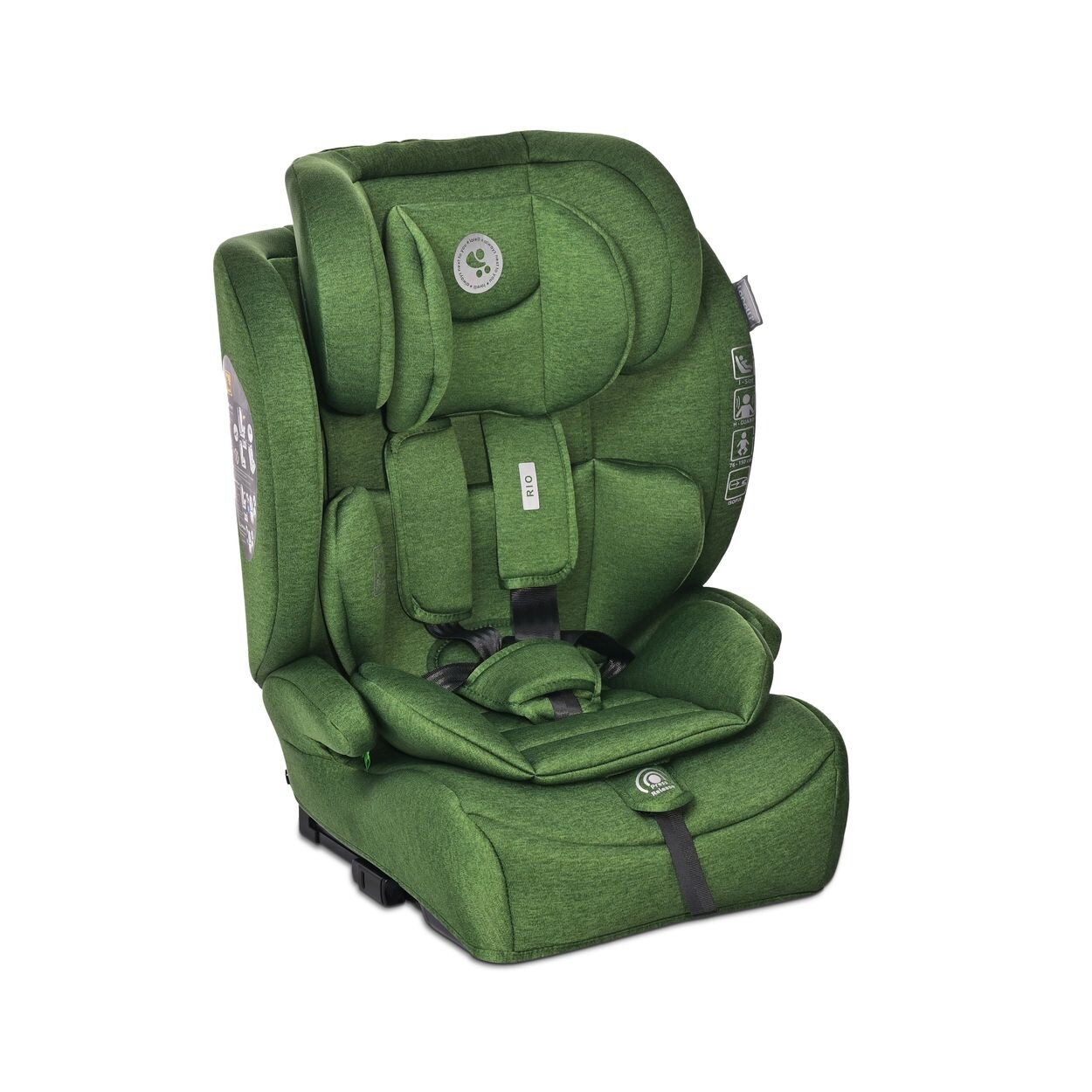 Kindersitz Rio i-Size (76 - 150 cm) Isofix Top Tether Kissen verstellbar grün