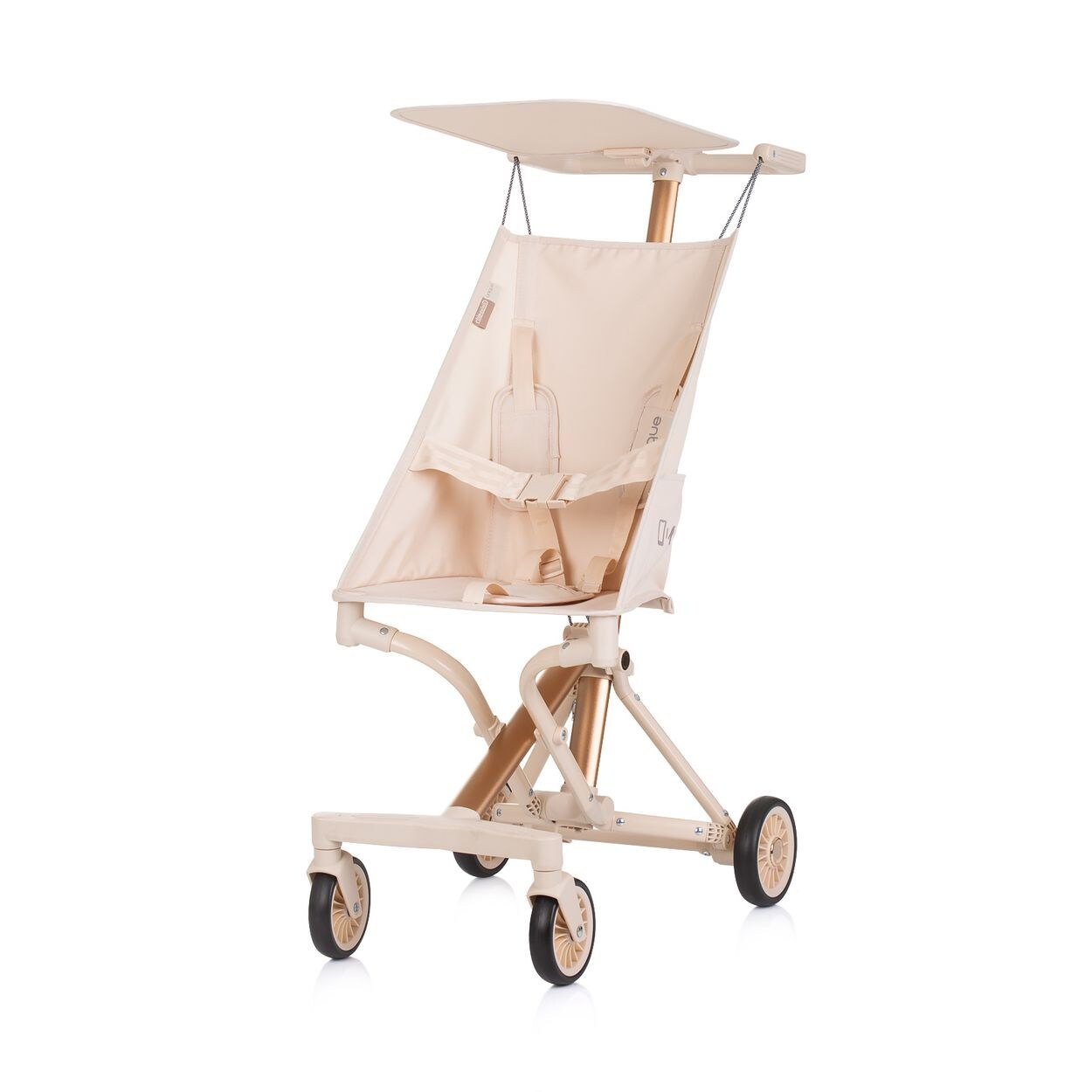 Kinderwagen, Buggy Unique Aluminiumrahmen faltbar 3-Punkt-Gurt Tasche beige