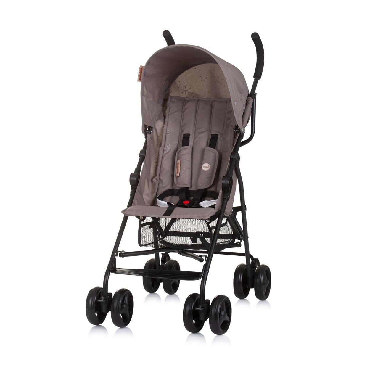 Kinderwagen, Buggy Point 5-Punkt-Gurt, Rückenlehne verstellbar, Korb beige P