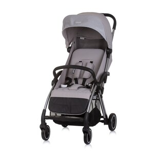 Chipolino Kinderwagen Illusion klappbar, verstellbare Fußstütze, Federung, Korb grau 