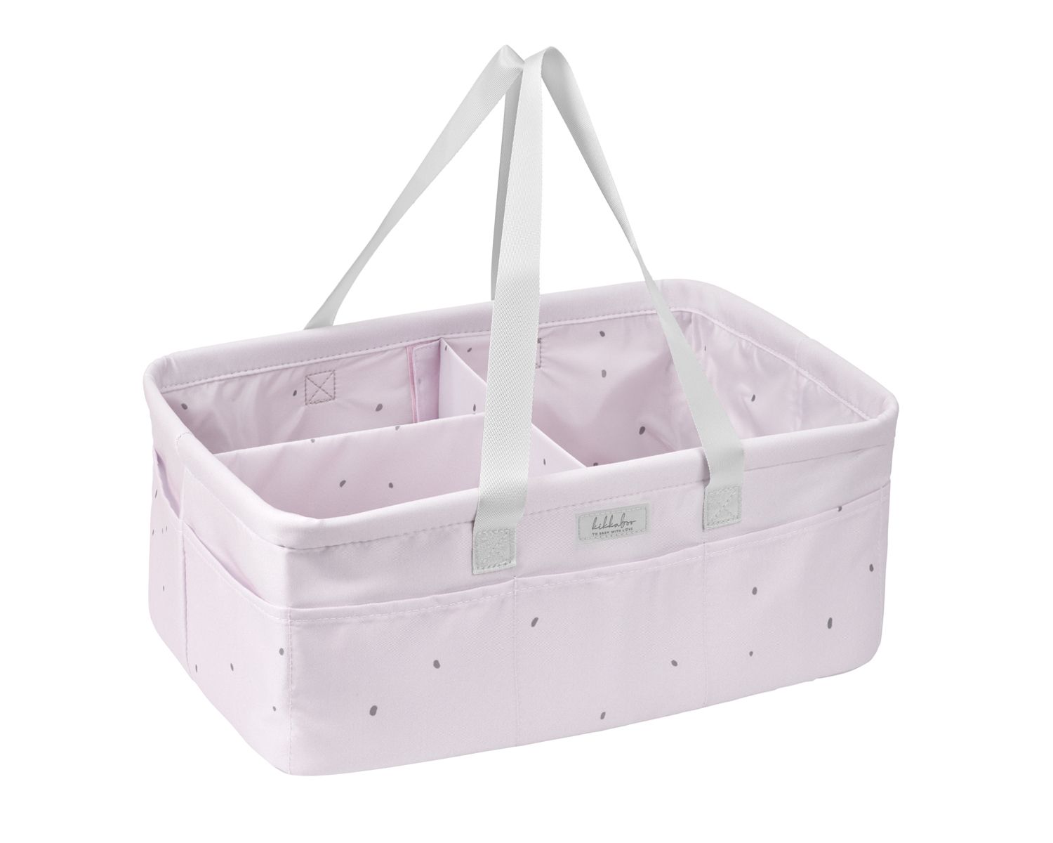Kikkaboo Wickeltasche, Korb, Windelorganizer faltbar Griffe abnehmbare Trennwand rosa 