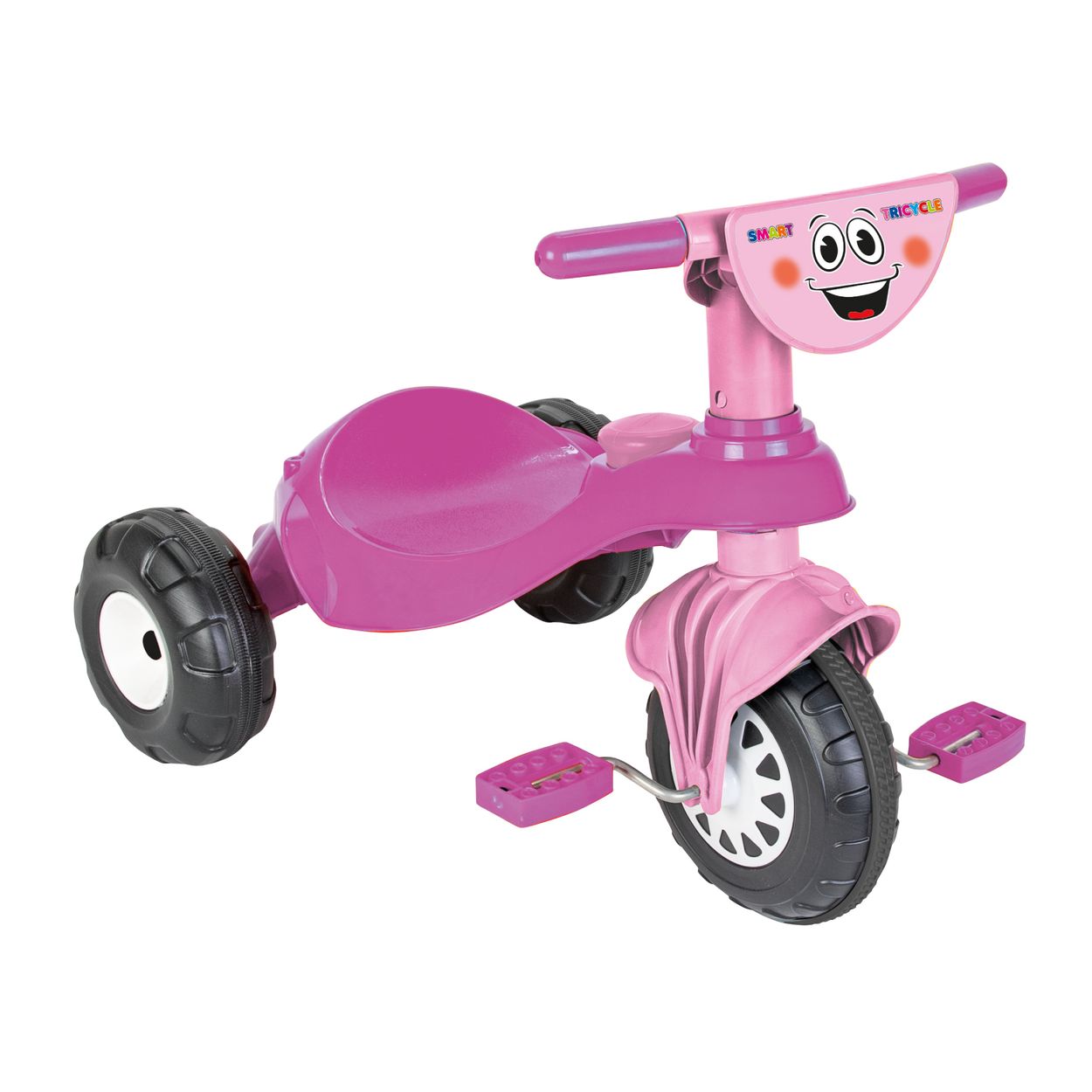 Pilsan Dreirad Smart 07132 Pedale, Hupe, Kunststoffreifen, ab 3 Jahren bis 35 kg rot pink 