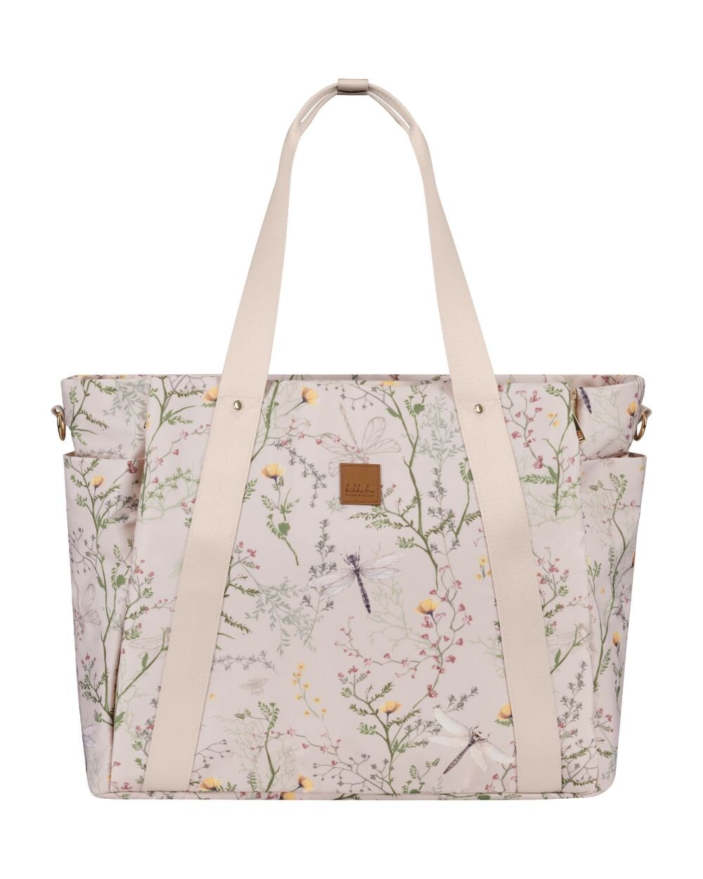 Wickeltasche Florence Wickelunterlage, Reißverschluss, Flaschentaschen beige