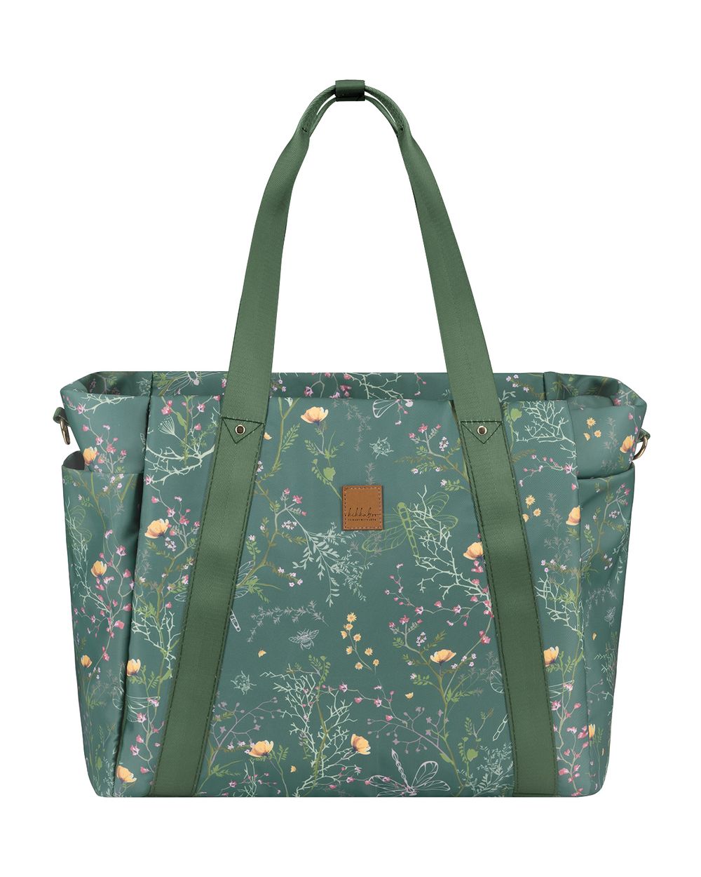 Kikkaboo Wickeltasche Florence Wickelunterlage, Rei&szlig;verschluss, Flaschentaschen gr&uuml;n 