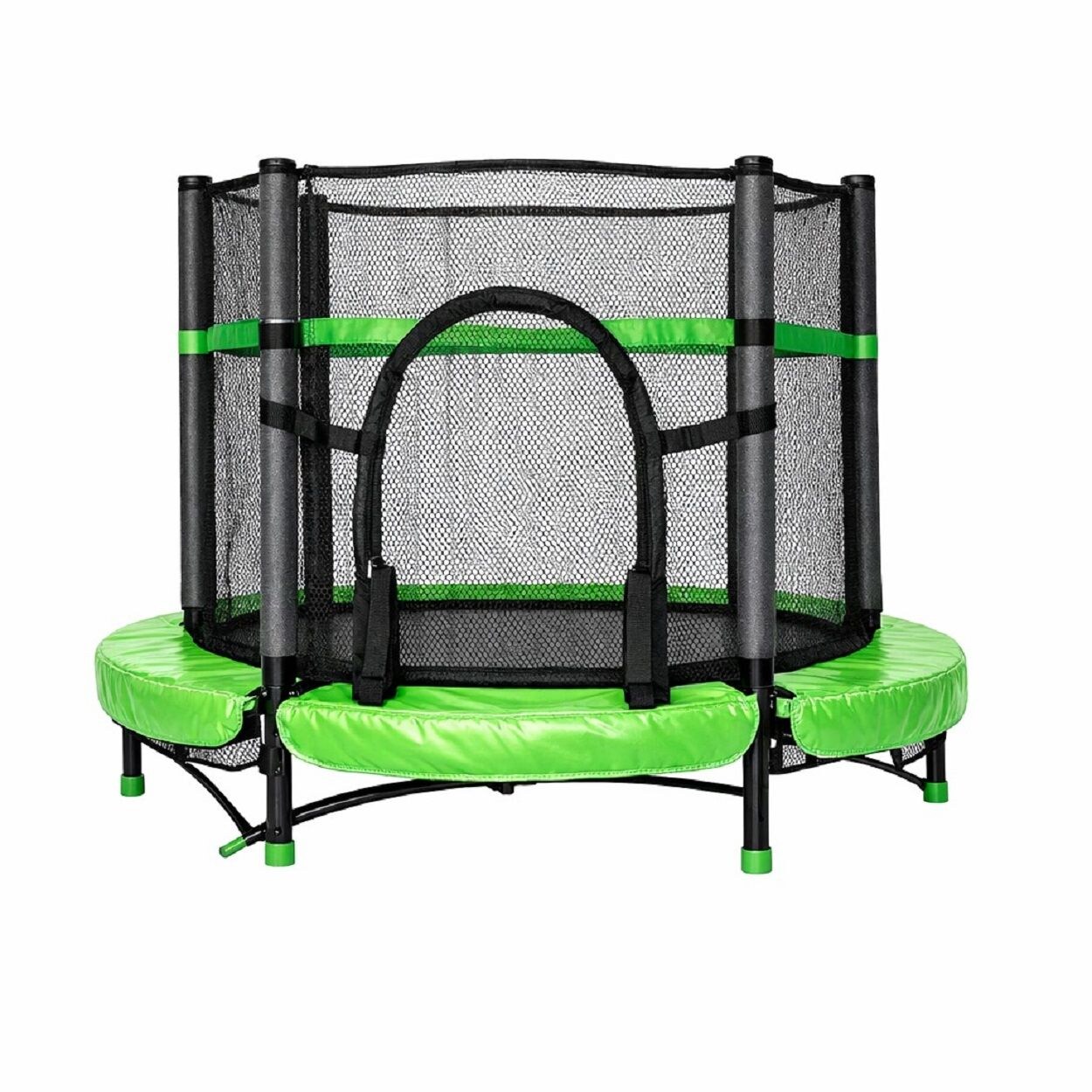 Kindertrampolin Up und Down 140cm Sicherheitsnetz Gummibänder bis  grün