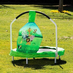 Chipolino Kindertrampolin Mini 91 cm Haltegriff, Federabdeckung, bis 120 kg grün 