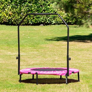 Chipolino Kindertrampolin Fit 94cm Fitness-Trampolin Haltestange wetterbeständig rosa 