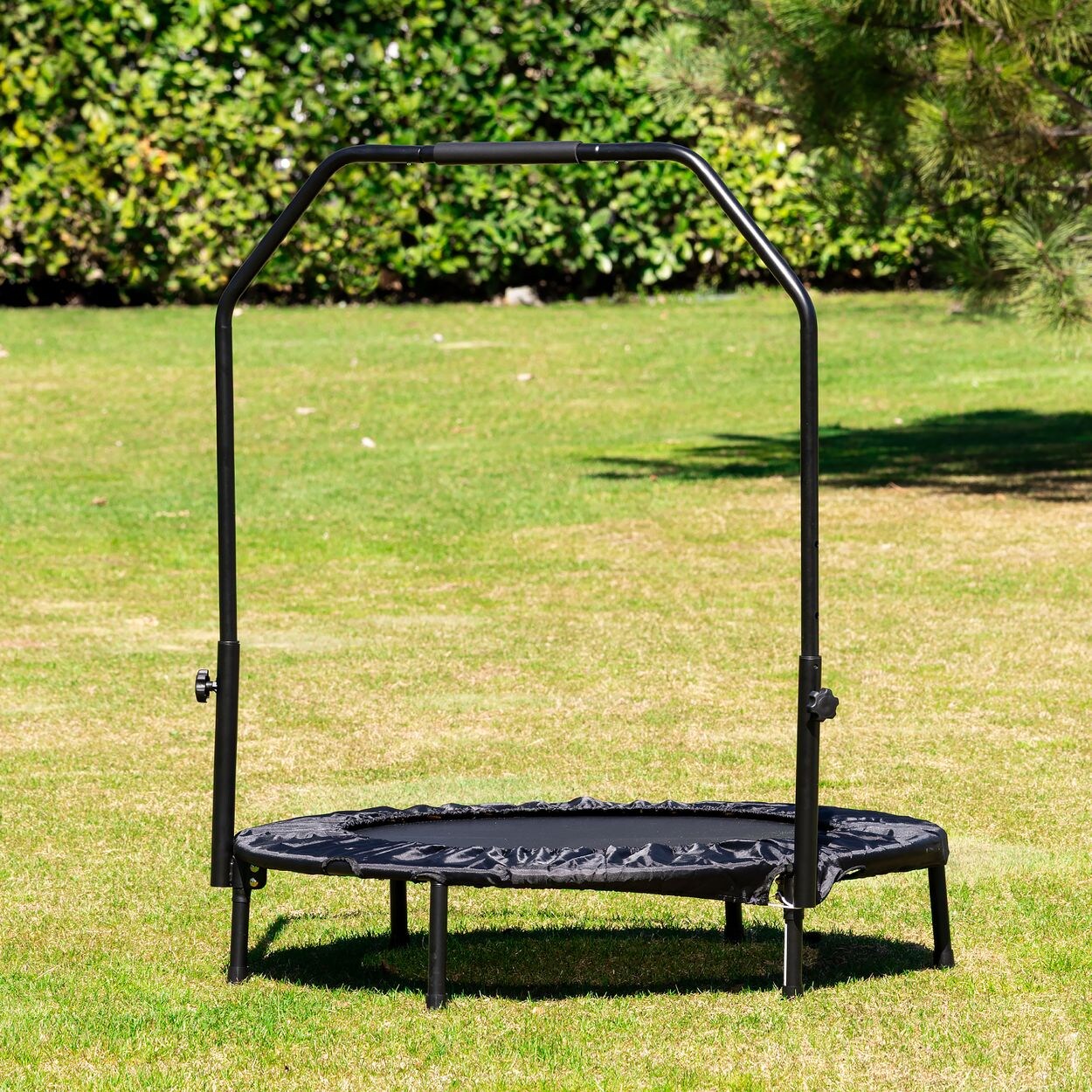 Kindertrampolin Fit 94cm Fitness-Trampolin Haltestange wetterbeständig schwarz