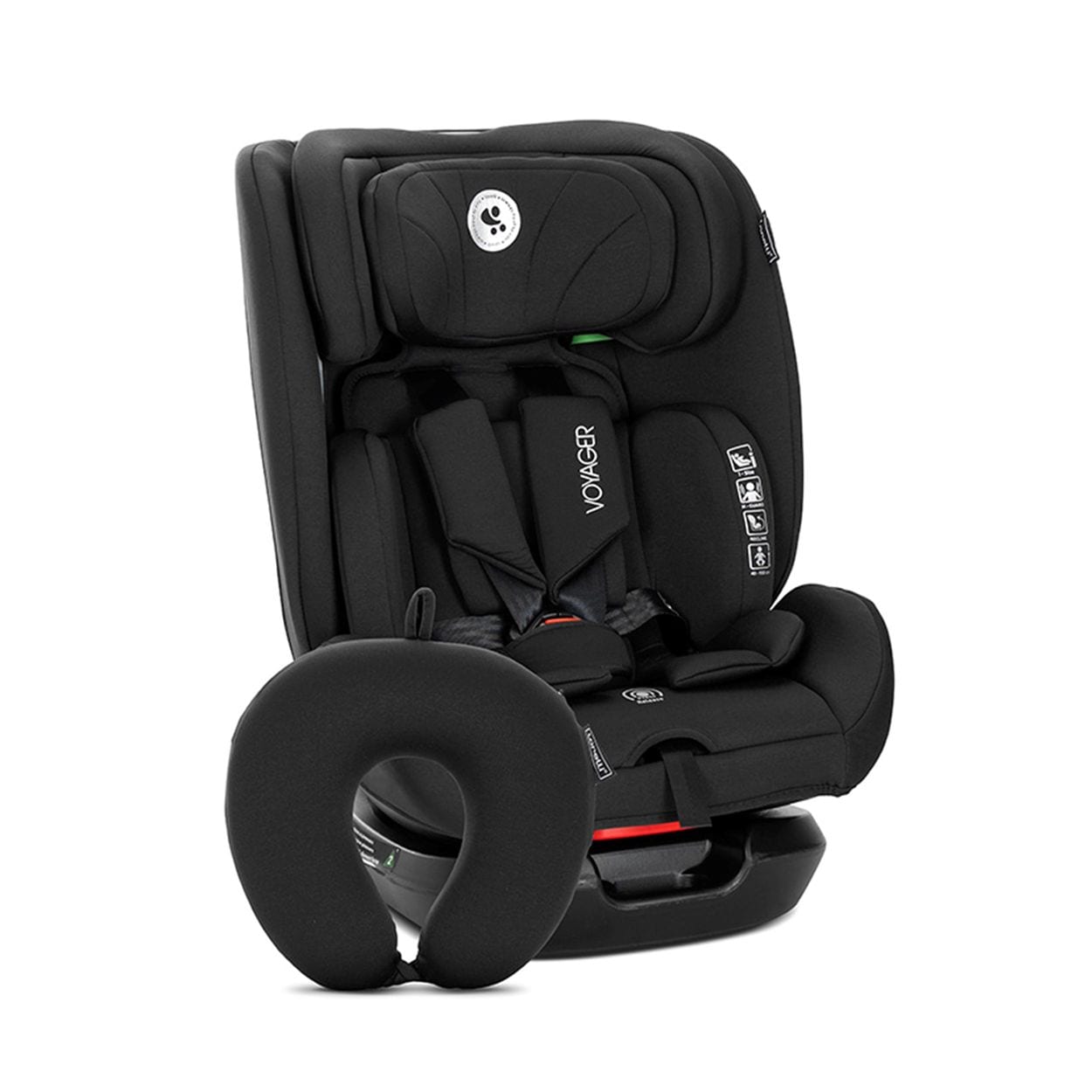 Lorelli Kindersitz Voyager i-Size (40-150 cm) Nackenkissen, Kopfst&uuml;tze, Gurt schwarz 