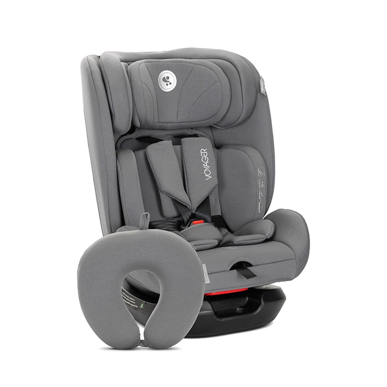 Kindersitz Voyager i-Size (40-150 cm) Nackenkissen, Kopfstütze, Gurt grau