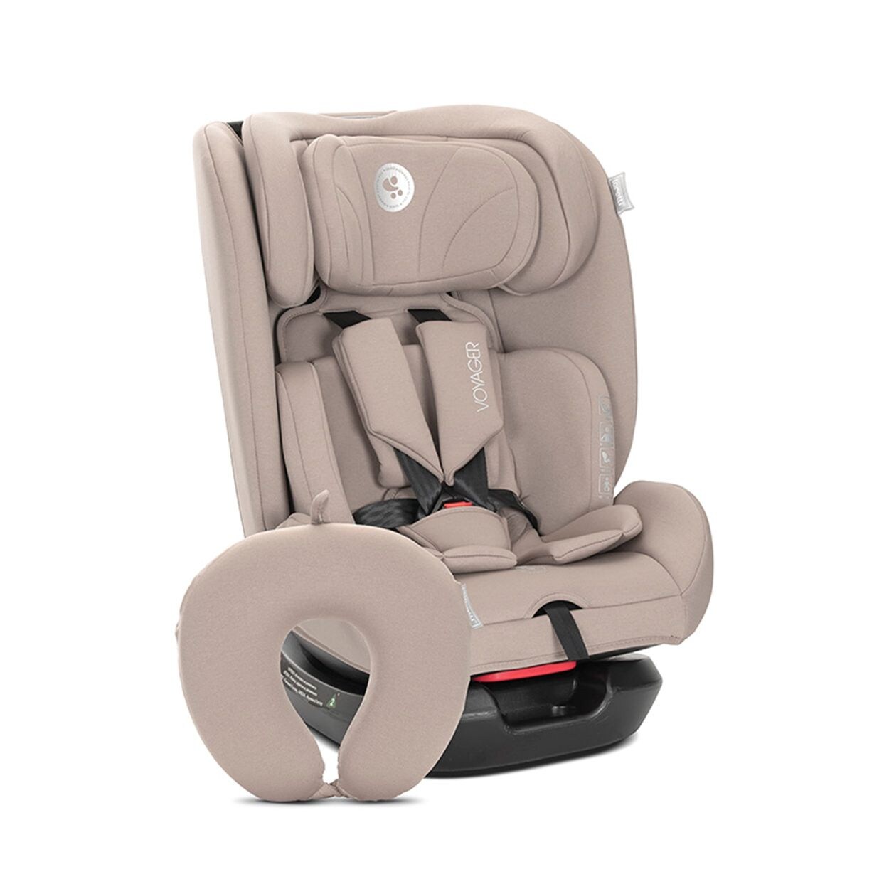 Kindersitz Voyager i-Size (40-150 cm) Nackenkissen, Kopfstütze, Gurt beige