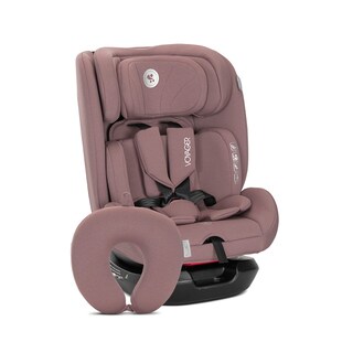 Lorelli Kindersitz Voyager i-Size (40-150 cm) Nackenkissen, Kopfstütze, Gurt rosa 
