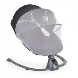 Cangaroo Babywippe elektrisch Zara Schaukelfunktion, Musik, Timer, Moskitonetz schwarz 