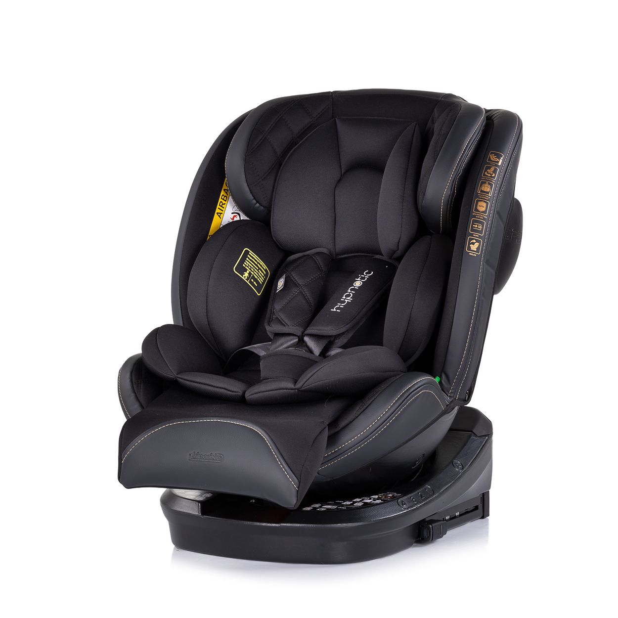 Chipolino Kindersitz Hypnotic i-Size (40-150cm) Isofix, Top Tether, Kopfst&uuml;tze schwarz 
