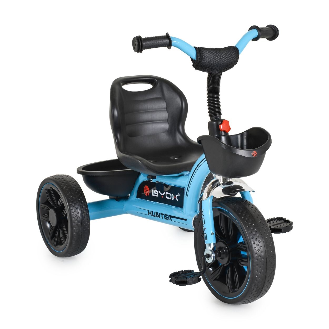Dreirad Hunter EVA-Reifen, verstellbarer Sitz, Korb, ergonomische Griffe blau