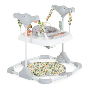 Moni Hopser Hop Fußstütze Musik höhenverstellbar 360 drehbarer Sitz Spielcenter grau 