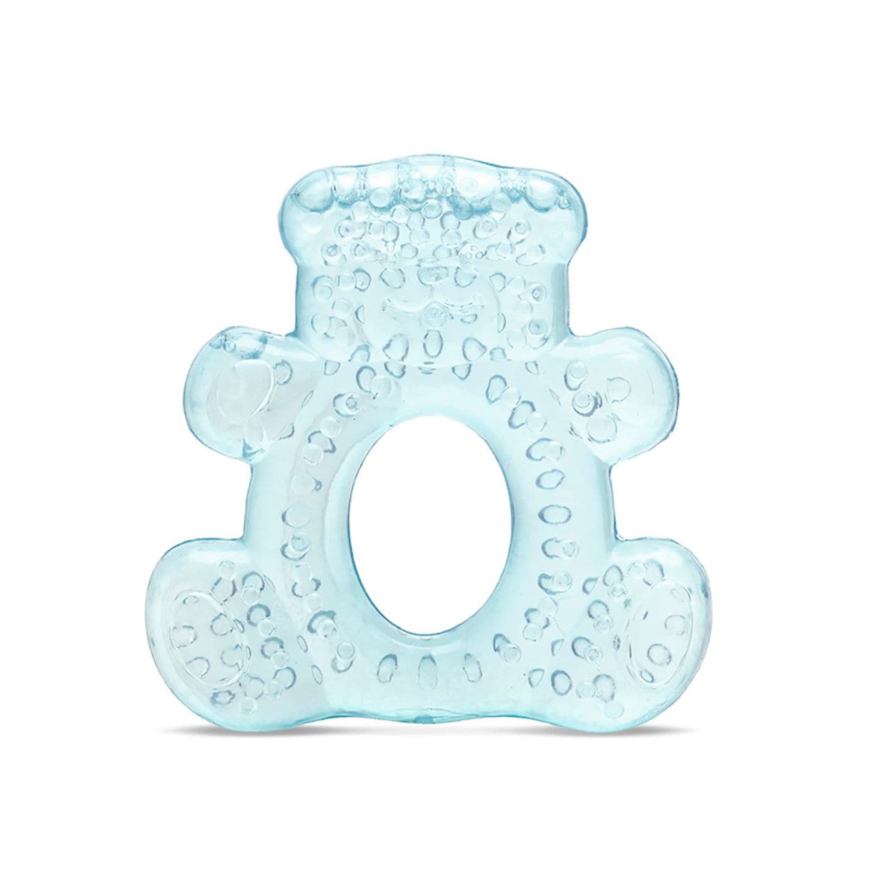 Lorelli Bei&szlig;ring B&auml;r K&uuml;hlbei&szlig;ring Zahnungshilfe massiert lindert wassergef&uuml;llt hellblau 