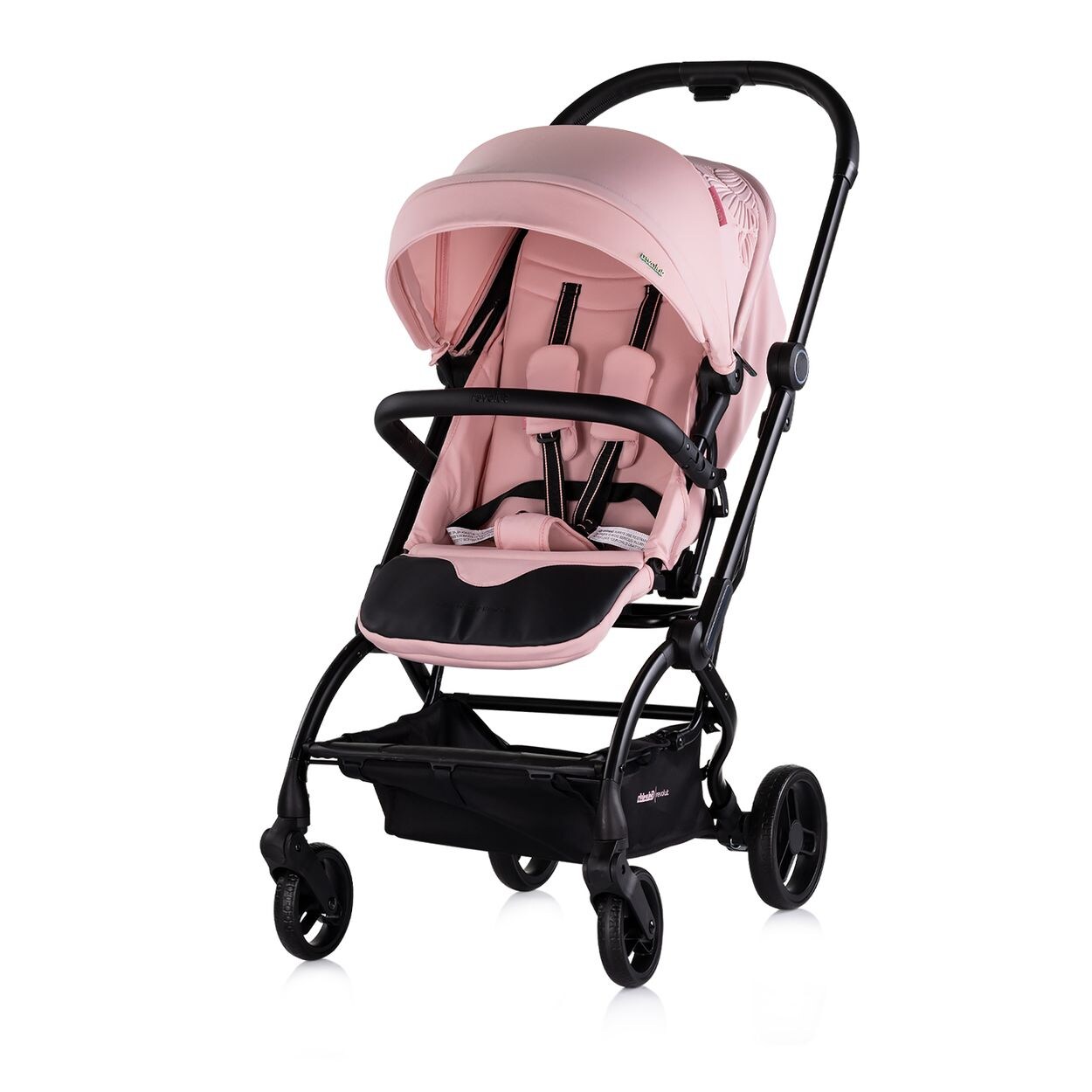 Kinderwagen Revolut, Sitz 360 Grad drehbar, verstellbar, EVA-Reifen rosa